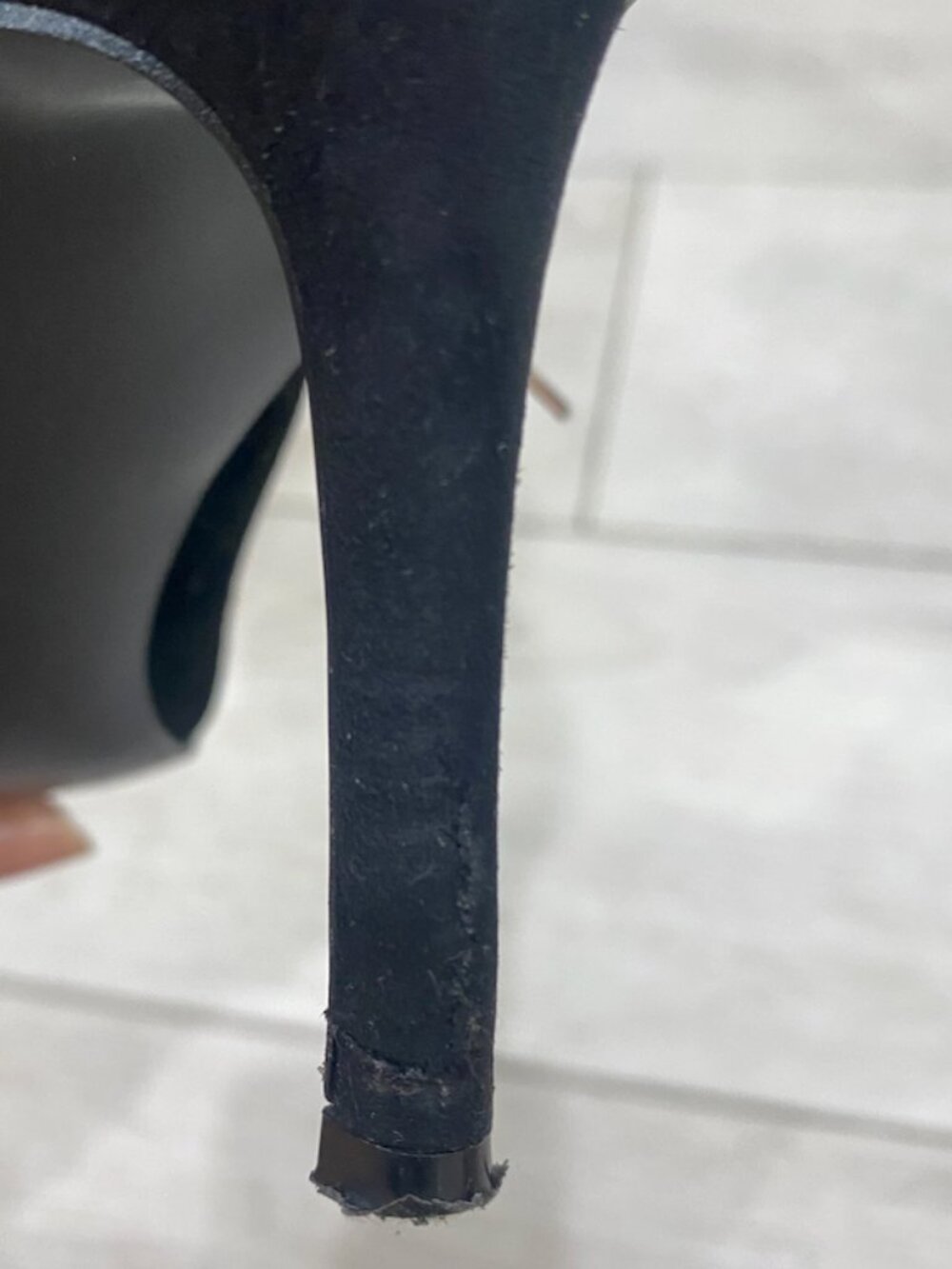 Nine West WNFAST Ankle Boots Pointed Toe Side Zip Black Suede Size 6M - Picture 6 of 8